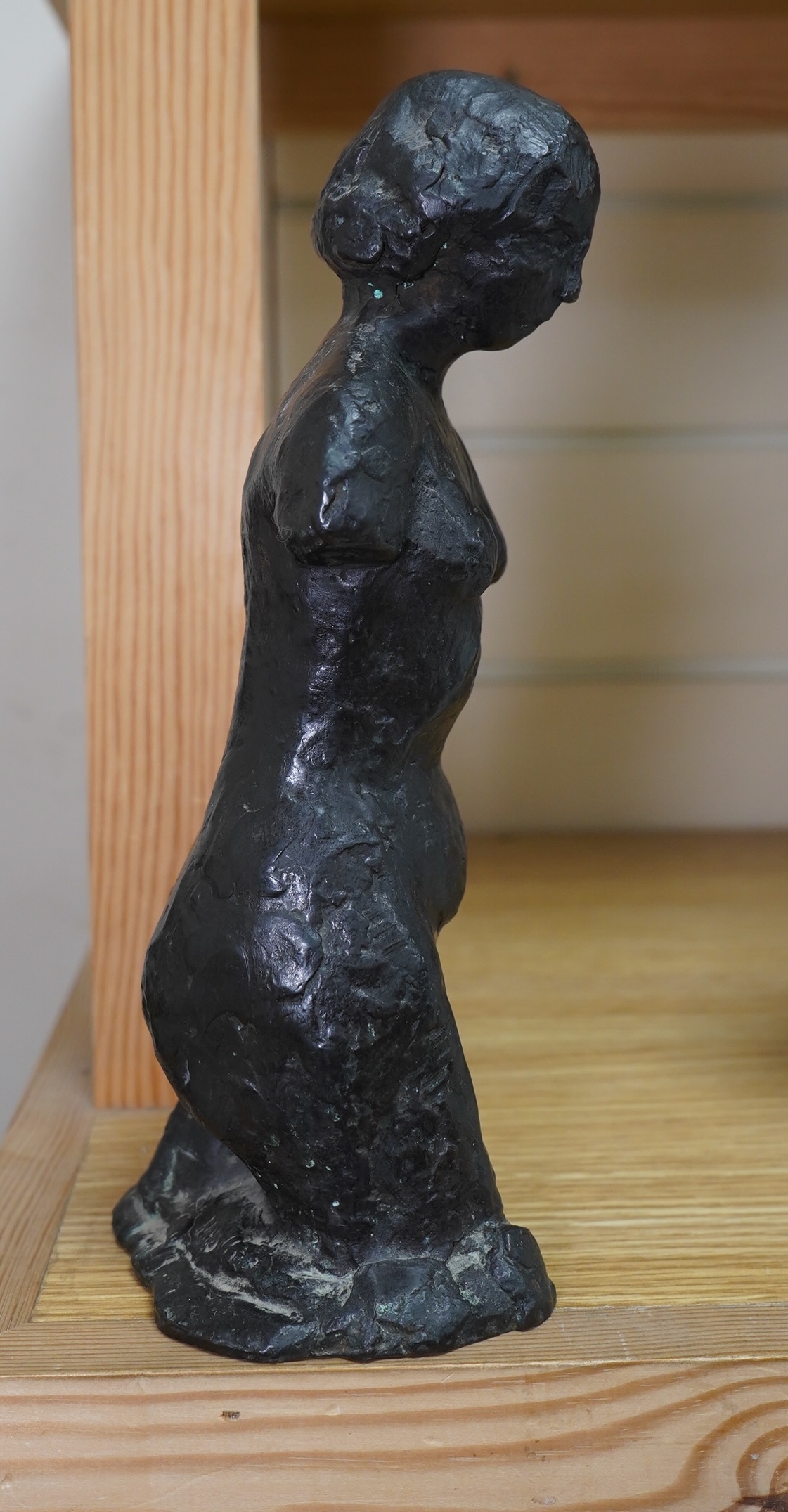 An Impressionist style bronze female torso, indistinctly signed, 23cm. Condition - dusty but otherwise good